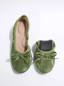 Fashion Dance Shoes, Ballerina Shoes, Thick Sole Design, Vibrant Colors, Ultra-Soft Flat Walking Shoes, Breathable Rubber Soles, Comfortable for Dancing & Daily Walks