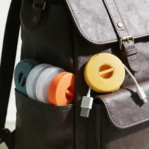 SICANDAENHK Say goodbye to tangled cords!This 4-pack flexible cable management set features a round retractable design, 4 stylish colors, and works great for headphones, chargers, and small wires anywhere🔌