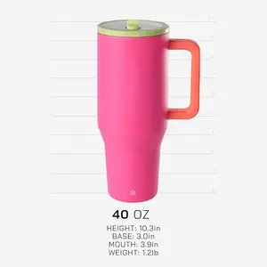 HydroJug Traveler 40 oz Leak-Proof Insulated Tumbler with Flip Straw & Cup Holder Fit Flask Lid Portable Drinkware for On-The-Go Hydration Stylish Mug