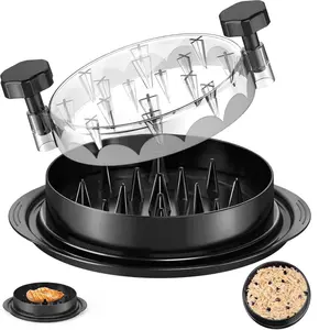 Chicken Shredder 8 Inches, Chicken Breast Shredder Tool, Cooked Meat Shredder With Clear Lid, Ergonomic Design, Auti-slip, Easy To Clean, Chicken Shredder Tool Twist, Chicken Grinder (Black)