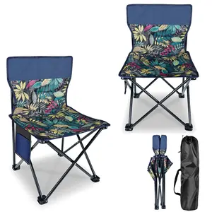 Ultra-light portable outdoor folding chair with sturdy metal frame. Comes with a side pocket. Ideal for camping, hiking, fishing, barbecues, beach trips and picnics Versatile