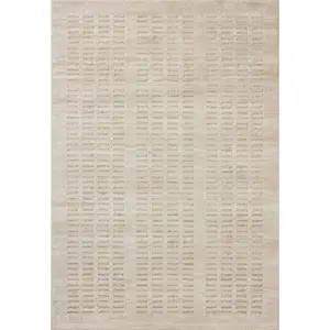 Amber Lewis x Loloi Monty MOT-03 Ivory Beige Contemporary Power Loomed Rug
