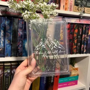 Velaris Book Vase | ACOTAR Inspired To The Stars Who Listen Fantasy Acrylic Flower Vase Decor Contemporary Geometric Style