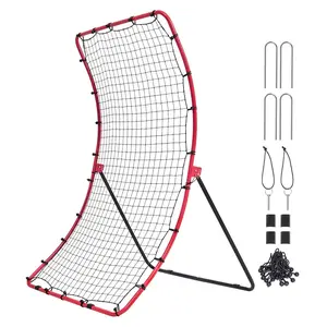 【Summervibes】VEVOR Baseball And Softball Rebounder Net,  , 4 x 5.5 ft PitchBack Baseball Pitching Nest, Pitch Return Trainer Rebound Net with Pitching Target, All Angle Fielding Rebound Net for Grounders Pop Flies