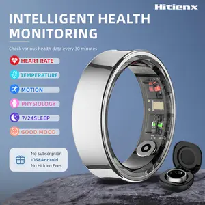 Hitienx Smart Ring 3, Fitness Tracker with 24/7 Sleep Tracking, Heart Rate, Temperature Monitoring, Stress & Cycle Insights, Family Care Mode, No Subscription for Men & Women, Android & iOS Compatible, Wearable, Waterproof #SummerWins #DealsForYouDays