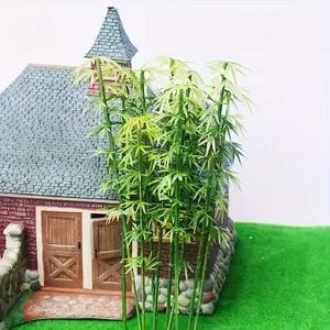 15 Trees 6cm/10cm/15cm Mixed Model Bamboo, Realistic Train Track Decor, Miniature Landscape Decoration, 3D Sandbox Model, War Game Accessory