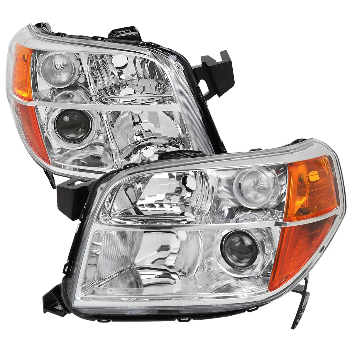 2006-2008 Pilot Projector Style Headlights (Chrome Housing/Clear Lens)