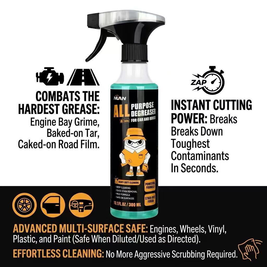 Nuan Multi-purpose cleaning spray: 300ml Multifunctional Cleaner for Home & Car, Removes Dirt, Water Stains and Dust