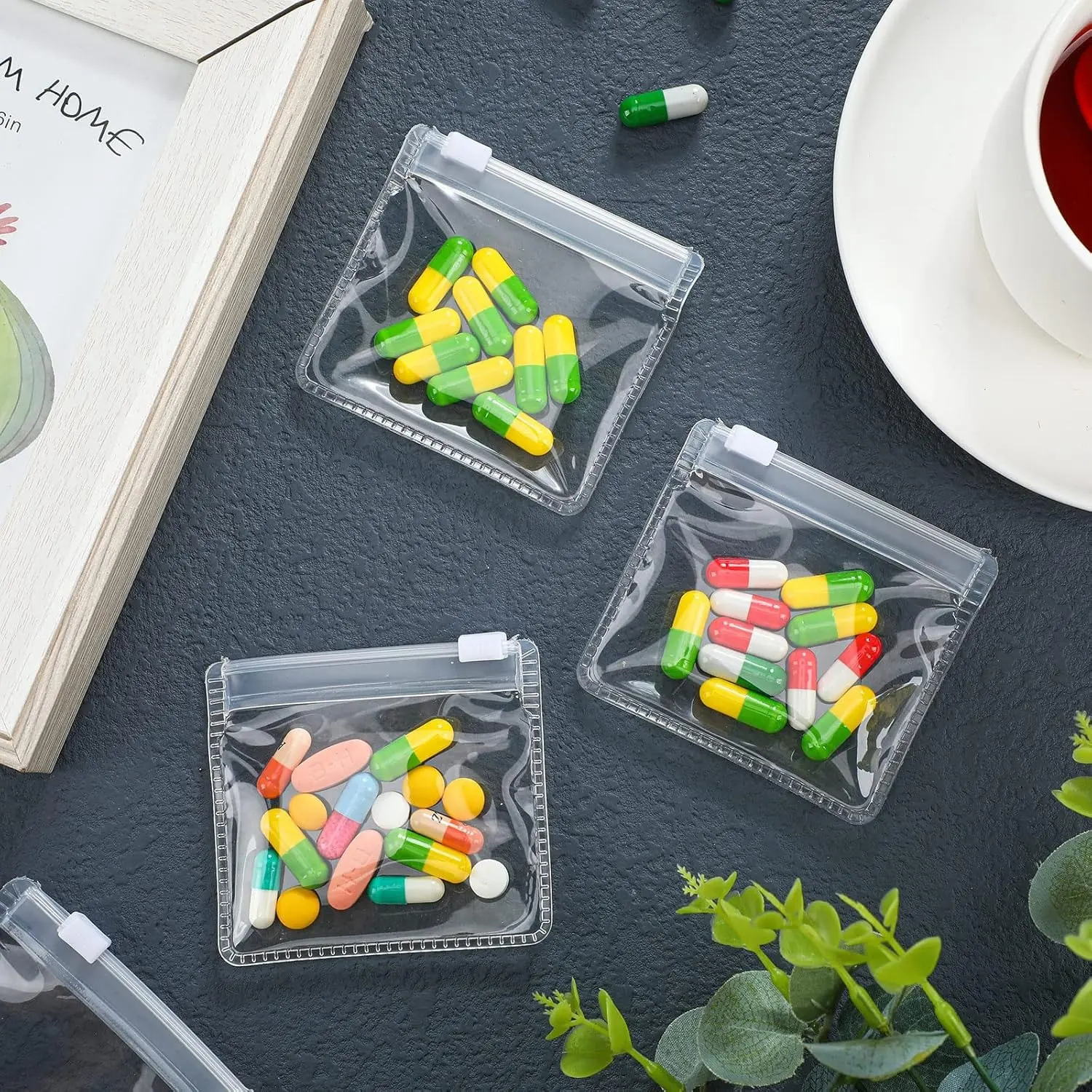 10 Self Seal PVC Pack Zipper Lock Bags, Clear Jewelry Anti Oxidation, Small Sealed Bag, Resealable Storage, Cable Organizer