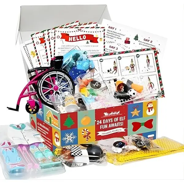 Halloween fall Gifts Christmas Gift Magical Elf Kit 24 Days of Valentine Countdown with Enchanting Elf Adventures & Decorations Accessories Perfect for Festive Fun Ornaments