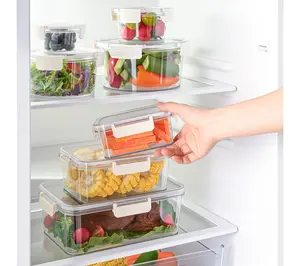 Sorbus Airtight Plastic Food Container Rectangle -3Pk