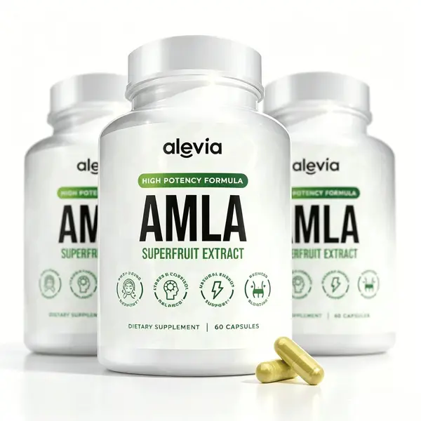 5X Alevia Organic Amla Capsules 1000mg Indian Gooseberry Antioxidant Supple 60capsules