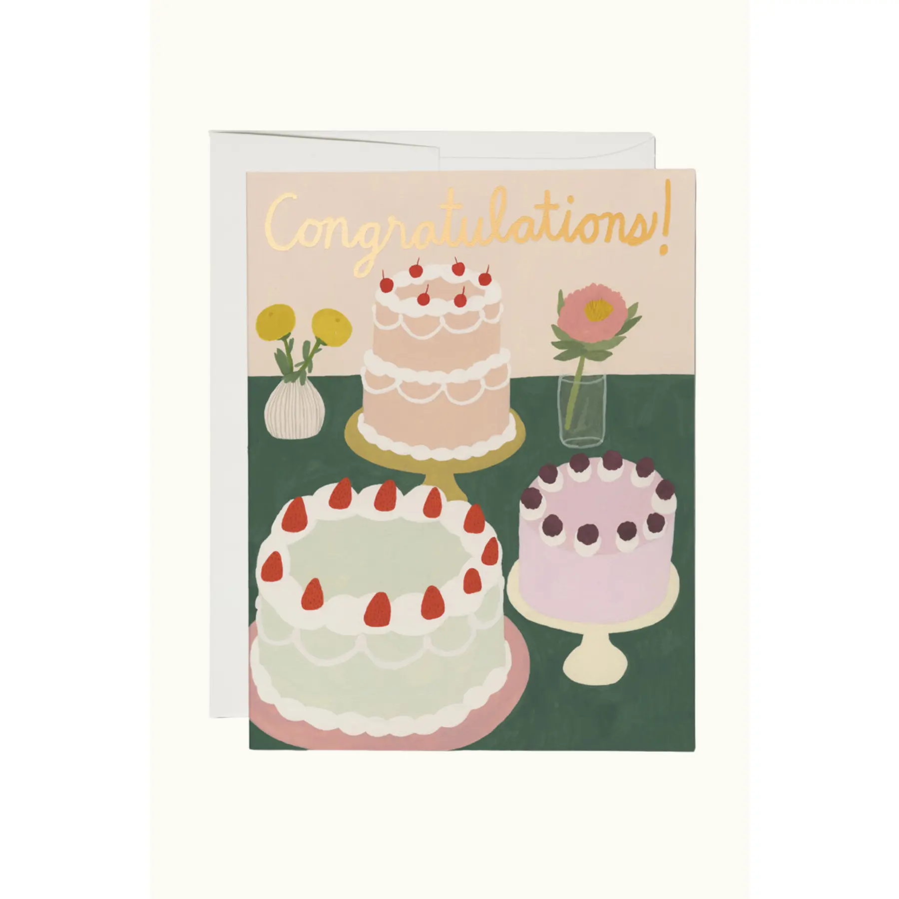 Cake Celebration Foil Congrats Card