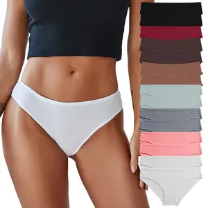FINETOO Women's Cotton Briefs – 15-Pack Soft, Stretchy,Bikini Panties High Cut  Low Rise Breathable Panties, S-XL