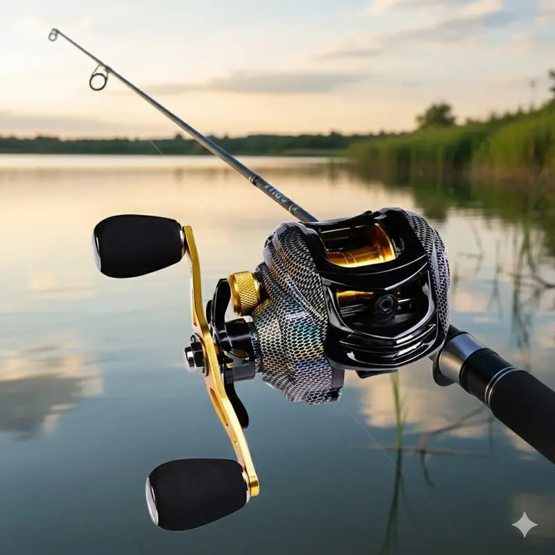 18+1 Bearing Metal Spool Magnetic Brake Fishing Reel, 7.2:1 High Speed Gear Ratio, CNC Aluminum Shallow/Deep Spool Adjustable, Anti-Tangle Left/Right Hand Retrieve, Large Line Capacity High Precision Brake System, Freshwater Saltwater Fishing Gear