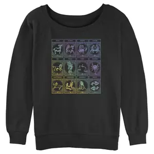 Junior's Women Lost Gods Zodiac Tarot Cards Sweatshirt