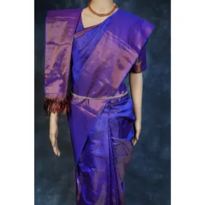 Pre-Stitched Shimmering one Minute-Saree for the Modern Diva by JCS Fashion