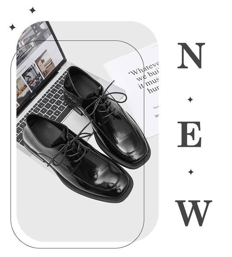 2026 Autumn New Men's British Style Shoes, Chunky Head Height Increase Business Casual Leather Shoes, Office Commute Formal Derby Shoes