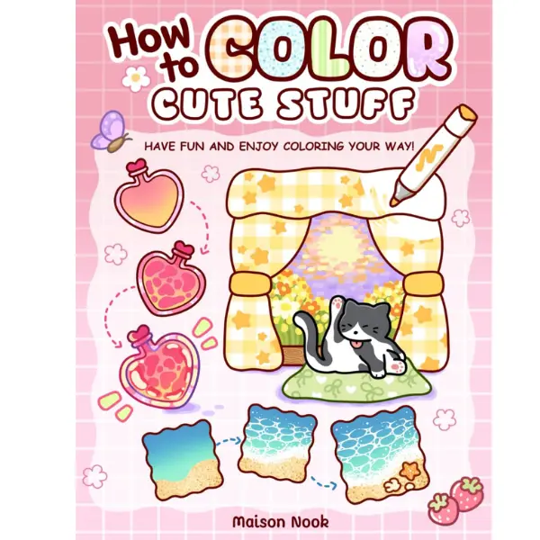 8.5x11in English Adorable Activity Book for Teens - Fun, Easy Step-by-Step Guide, Single-Sided Tutorial, Inspiring Ideas, Relaxing Paperback Gift for Creation Practice