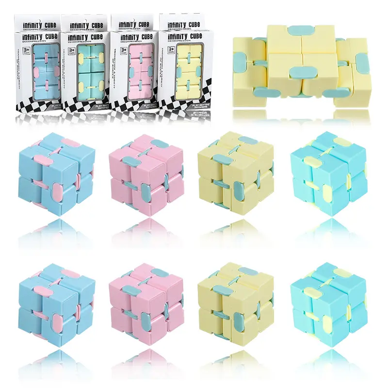 Cross-Border Creative Infinite Magic Cube Macaron Pocket Flip Cube 2x2 Magic Cube Stress Relief Toy
