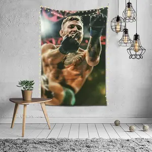 Conor Boxer Mcgregor World Boxing Champion Tapestry  flag Art Wall Hanging Aesthetic Tapestries Background For Living Room Bedroom Dorm Decor 60x40inch