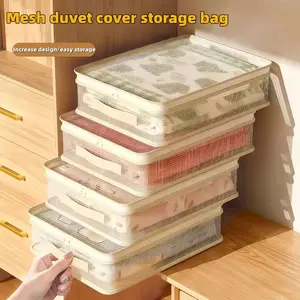 Transparent Storage Bags PVC Material, 2/4/6/8/10 Pieces, Closet Organizer, Clothes Storage Bag, Bedroom Bed Sheet Cover Storage Bag