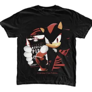 Natural American T-Shirt, Shadow the Hedgehog Graphic Tees, Game Shirt, Unisex Tshirt, Gifts Shirt, Menswear Womenswear Streetwear, Aesthetic, Heavyweight Cotton Comfort Top Regular Fit Y2k Affliction Clothes