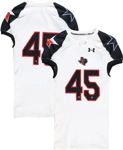 Texas Tech Red Raiders Team-Issued #45 White and Black Jersey from the 2013 NCAA Football Season - Size 44
