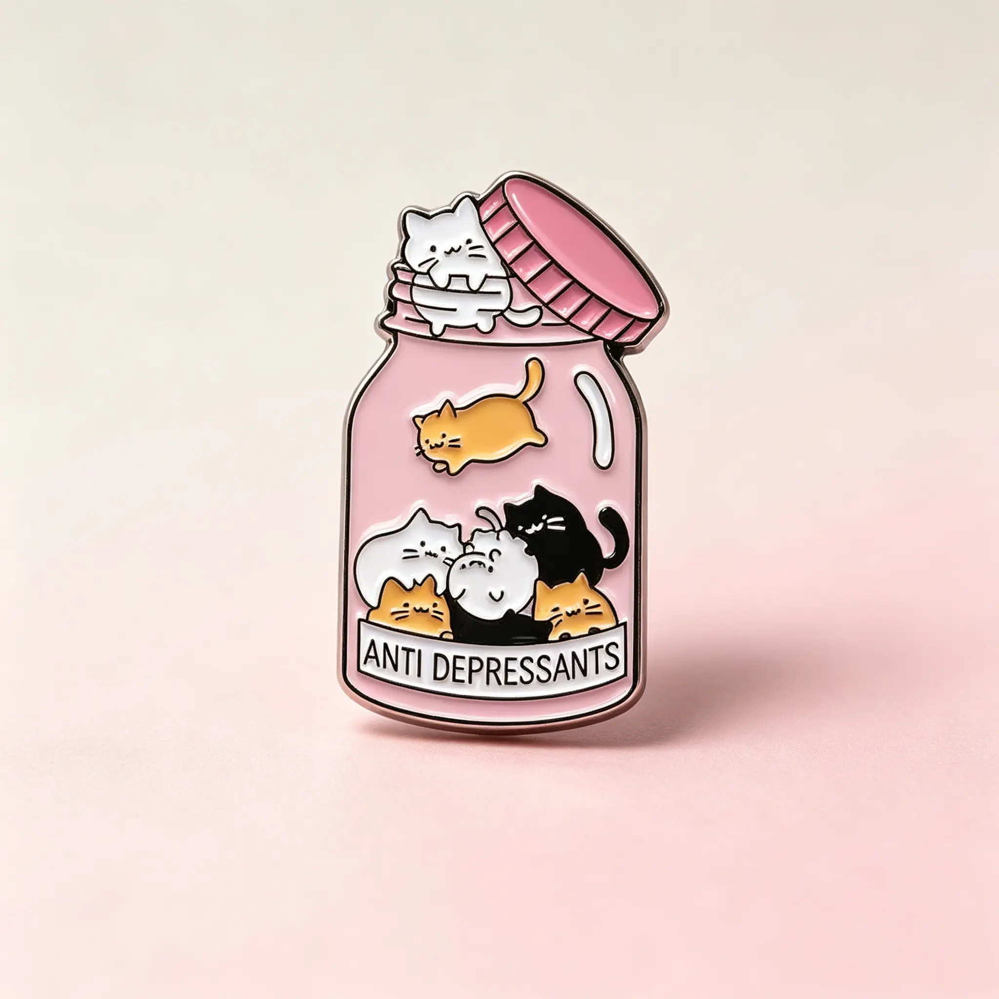 Unisex Cute Cat-Shaped Enamel Pin – Metal-Coated Badge; A Stylish DIY Accessory for Backpacks, Jeans, and More