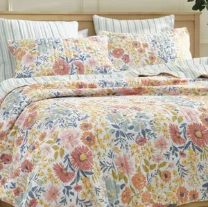 Carigold Floral Cotton Quilt Size: Full/Queen