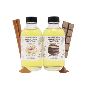 Dessert Body Oil Bundle - Chocolate Sugar Cookie & Cinnamon Roll with Dropper Included. Scent Relaxation