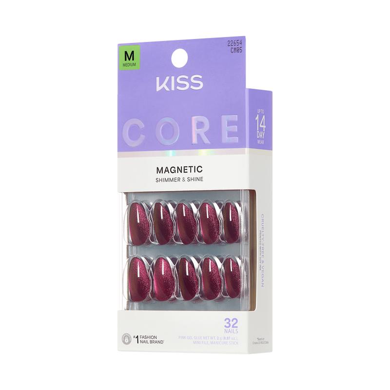 KISS CORE Magnetic Press On Glue Nails - Glittering