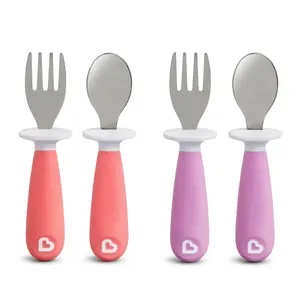 Munchkin Raise Toddler Fork & Spoon Set 4-Pack Munchkin Raise Toddler Fork & Spoon Set 4-Pack