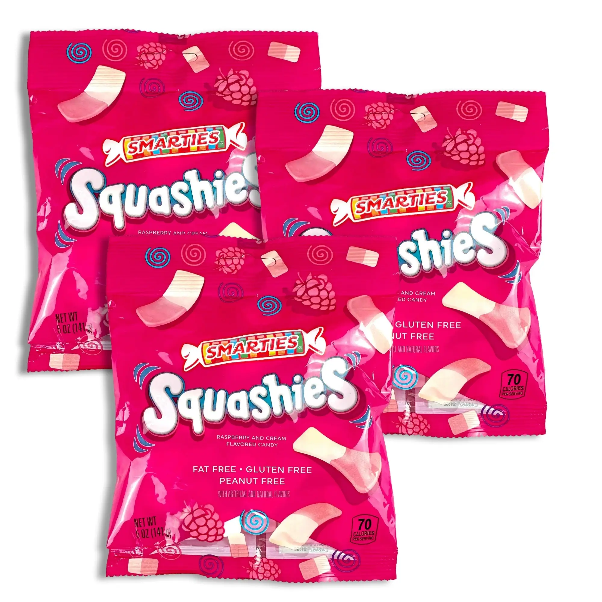 Smarties Squashies 5 Oz, Fruity, Chewy Candy Treats, 3 Bags