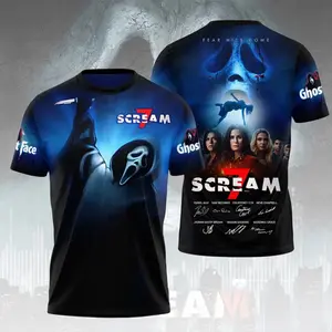 Scream Ghostface Horror Movie 3D All Over Print Tee For Halloween Fans HY1923