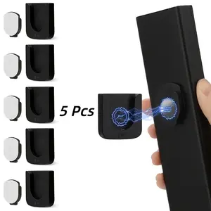 5 Self-Adhesive Remote Control Hooks, No Drilling Required, Ideal for Various Remotes, Convenient Storage Solution, Easy to Use