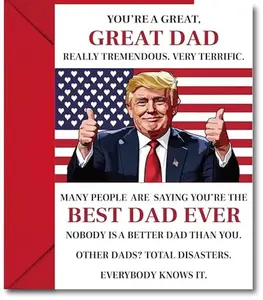 Funny Fathers Day Card, Happy Birthday Cards Humor Gift from Son Daughter or Kids – Hilarious & Heartfelt Greeting Card for Dad, Grandpa, Husband – Premium Quality, Perfect for Father’s Day, Birthday, or Unique Gift