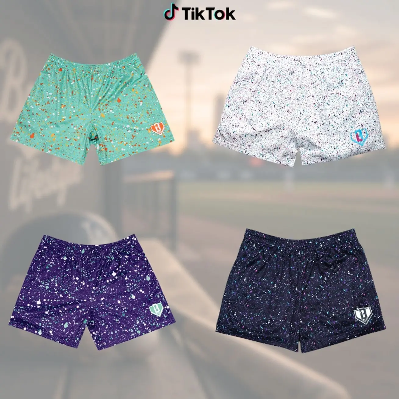 Splatter Shorts Trend B.Ball Lifestyle 1.0.1 Streetwear Paint Splash Athletic Summer Fit