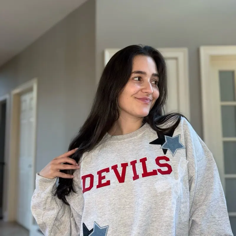 Handmade made to order team or school patch sweatshirt Handmade made to order team or school patch sweatshirt
