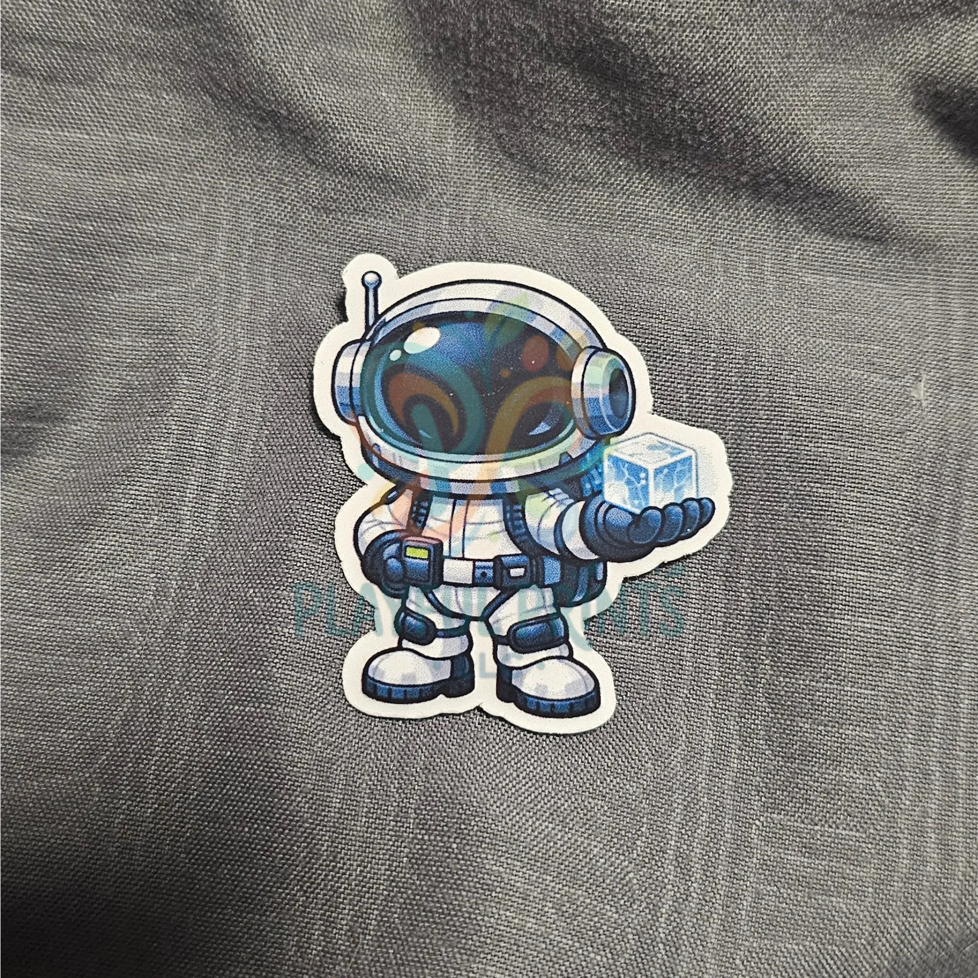Iced Out Astronaut Design Waterproof Sticker, Space-Themed Unisex Adhesive Decal for Adults, Water Resistant DIY Scrapbooking Accessory
