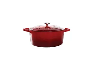 Gibson 69147.02 7 Quart Oval Dutch Oven Crockpot Red