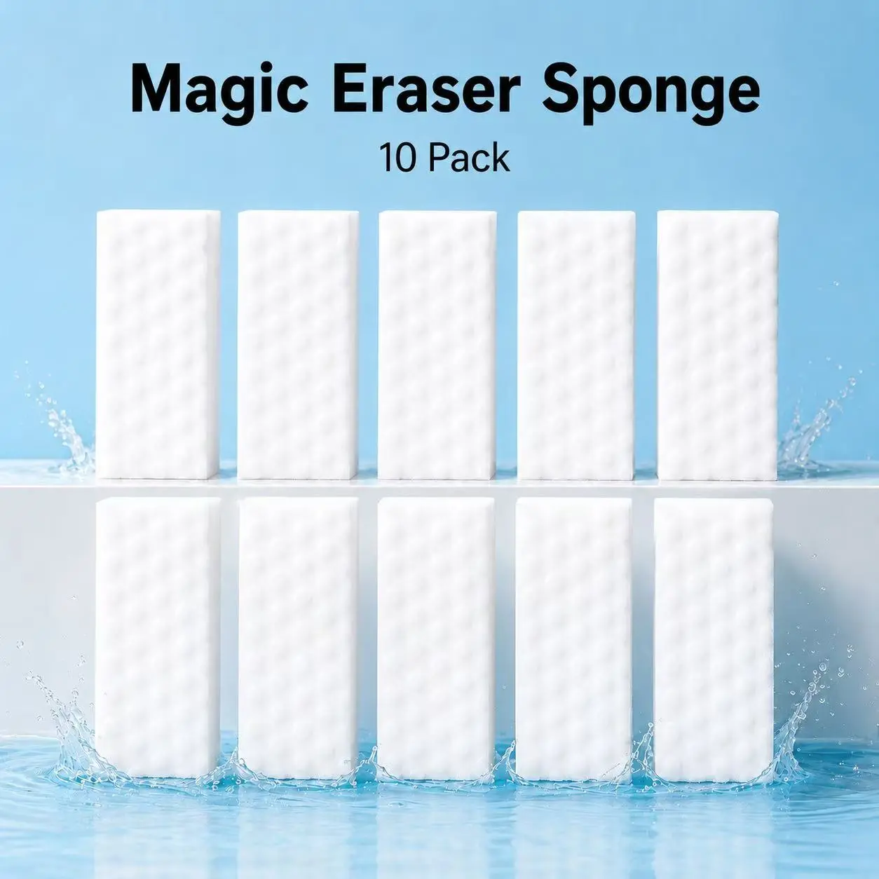 Magic Sponge Eraser - 10-Pack Nano Cleaning Foam for Multi-Surface Home Care Cleaning