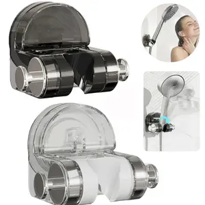 (Attention: Usage Scenarios and Installation Instructions) Adjustable ABS Suction Cup Shower Holder, Suction-Mounted Shower Head Holder, No Drilling Required, Requires a Smooth Surface
