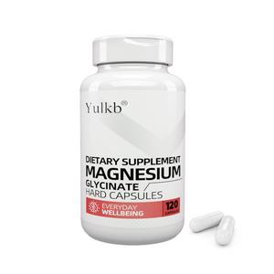 Yulkb Magnesium Glycinate Calming Drink Mix Supports Cortisol Balance Mood Sleep Manages Occasional Stress 120 Capsules for Healthcare & Fitness