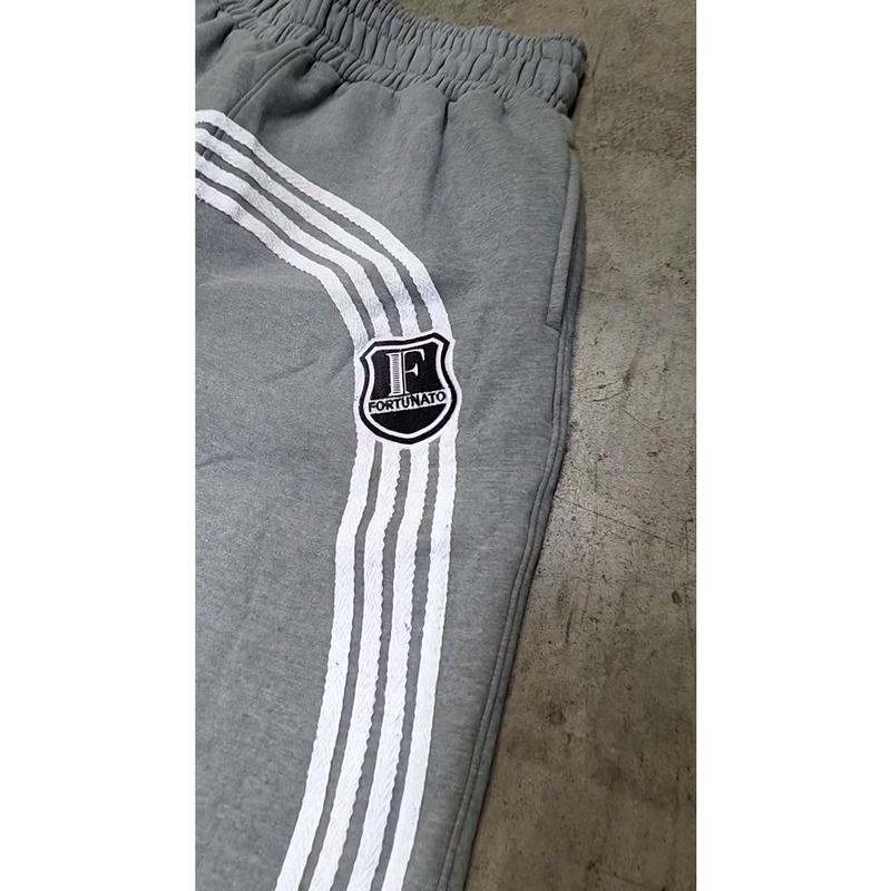 Continuous Stripe Grey Baggy Sweatpants
