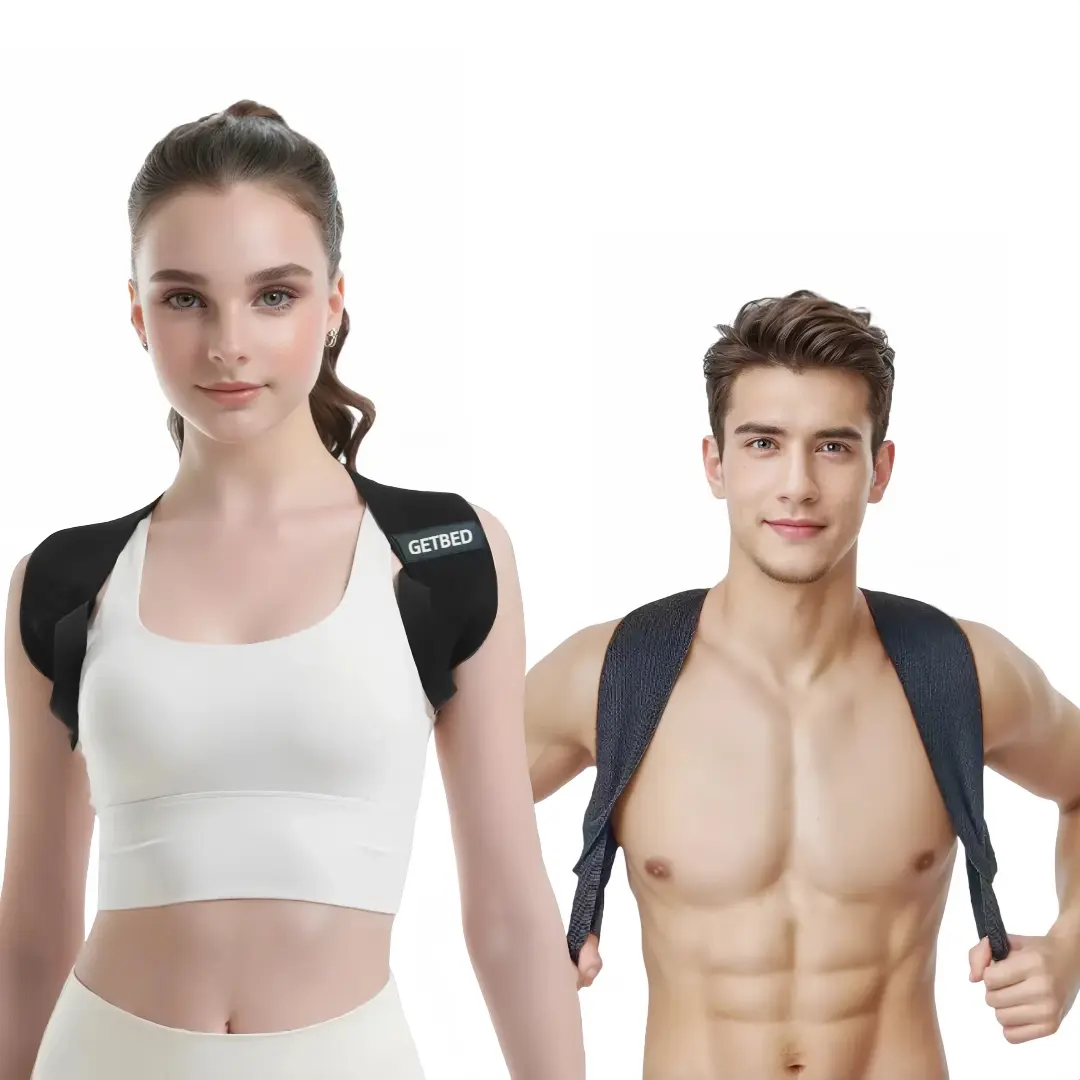 GETBED Shoulder Straps - Posture Support Straps for Men & Women- Straight Back Support,Elastic Back Support, Use at Home or in Office(S-XXL) ,Fix Rounded Shoulders,Yoga Gym Accessory