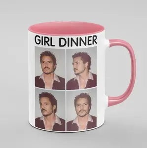 [Sale off up to 50%] Pedro Pascal  11oz Accent Coffee Mug - Girl Dinner Pedro Pascal Fan Lover Gift Idea - Cute Novelty Tea Cup - Multiple Colours