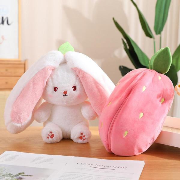 Cute Rabbit Plush Toy, Fun Transforming Stuffed Toy, Soft Plush Toy for Kids & Adults, Gift for Mom, Play Kids Toys