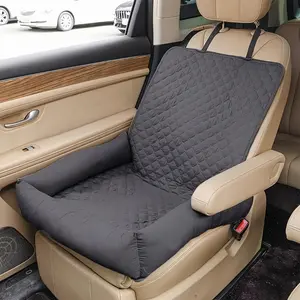 Adjustable Safety Belt Pet Car Seat for Small/medium Dogs, Washable Soft Travel Bed, Thick Padding, Easy Assembly, Durable Polyester, Seat Protector Mat