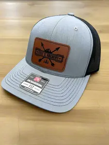 Richardson 112 Trucker Hat – Gray & Black TitleX Archery Patch Cap